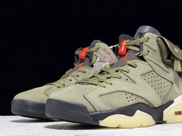 Official Maikesneakers Jordan Travis Olive CN1084-200 Air Medium 6 Scott x 0810